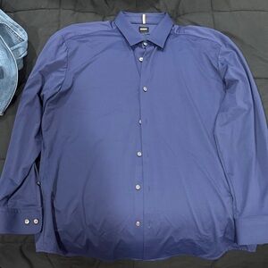 Hugo Boss Navy Dress Shirt